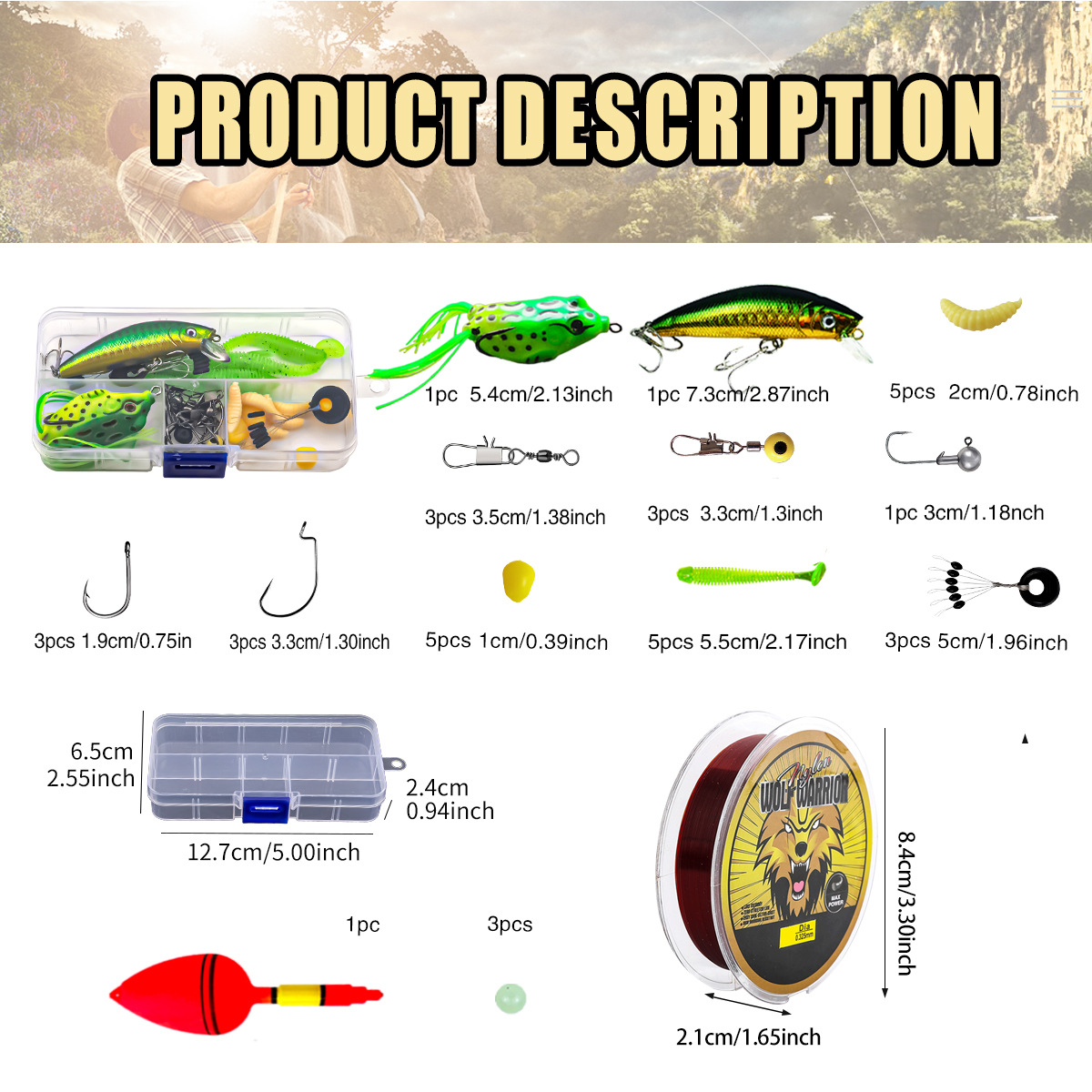 1.8m Telescopic Double Lure Ro - Fishing Gloves recension och pris